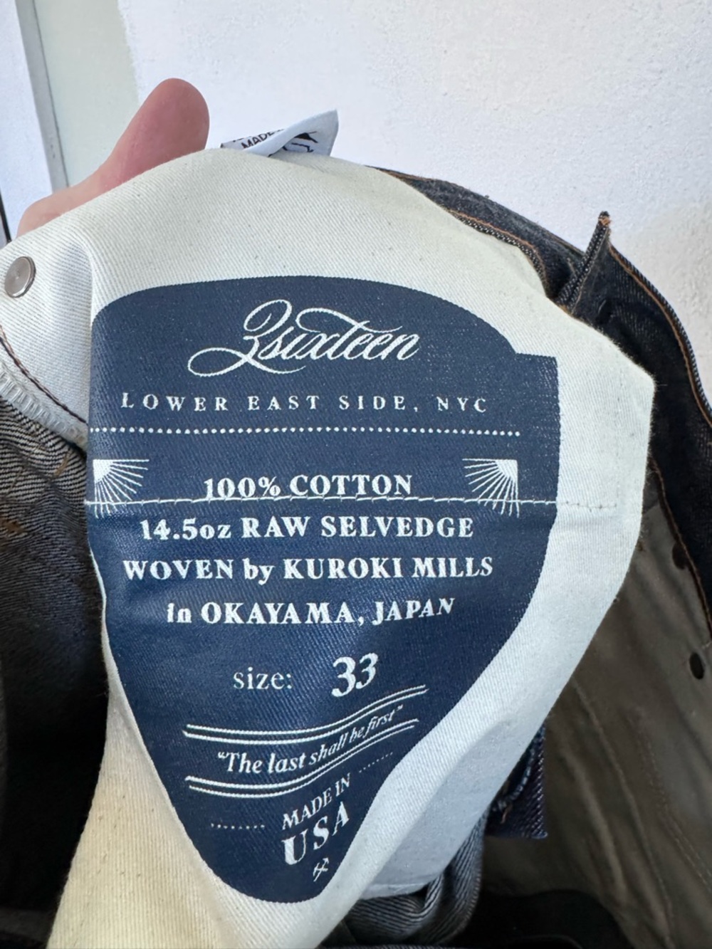 3sixteen NT-100x Narrow Tapered Indigo Selvedge Jeans size 33 - Picture 14 of 14